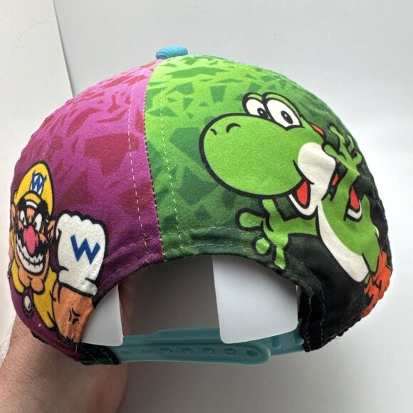 Super Mario Bros And Friends All Over Print Snapback Hat YOUTH GR58 - Picture 4 of 6